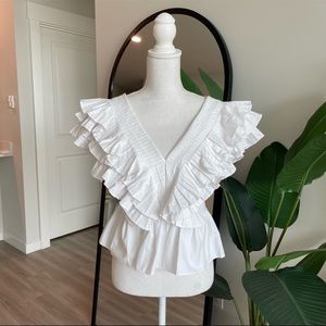 zara white top